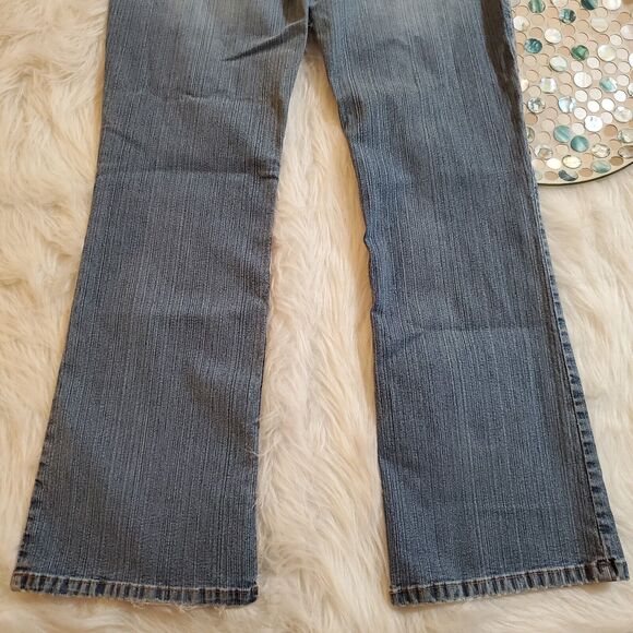 VTG Y2K SO Womens Jeans Size 13S Short Faded Blue Mid Rise Boot Cut Stretch - Picture 9 of 9